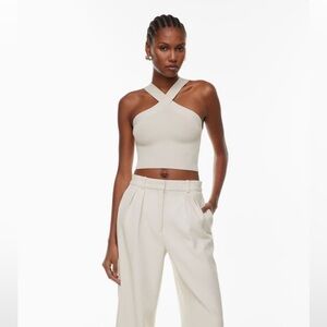 Aritzia Sculpt Knit Criss Cross Cropped Tank